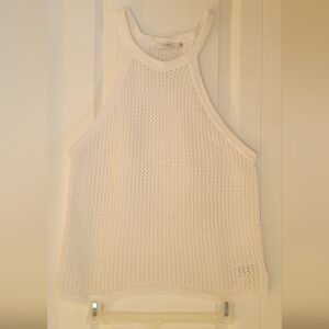 Talula Chanel White Mesh Tank Top 100% Cotton